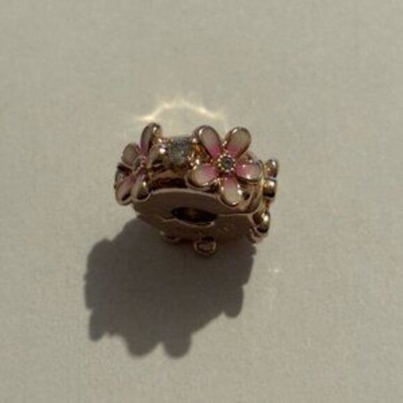 Authentic Pink Daisy Spacer Clip Charm - Picture 4 of 5
